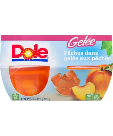 Dole Fruit Bowls Peaches In Peach Gel Healthy School Snacks 123g 24 Cups Peaches in Peach Gel 123g (Pack of 24) - Buy Online on GoSupps.com