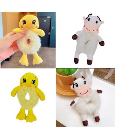 Animal Scrunchies for Girls - Cute Plush Hair Ties & Clips Gift Set (5 Colors) - GHPKS - Buy Online on GoSupps.com