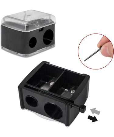 6pcs Eyeliner Sharpener Set - Dual Hole Makeup Pencil Sharpeners for Eyebrow, Eye Liner, Lip Liner, and Brow Pencil in Black - Buy Online on GoSupps.com
