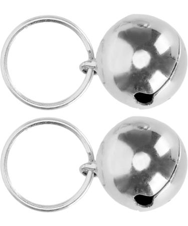 Crisp Sound Round Charm Extra Loud Pair of Cat & Dog Brass Portable Bells Collar Charm Bells for Save Birds & Wildlife silver - Buy Online on GoSupps.com