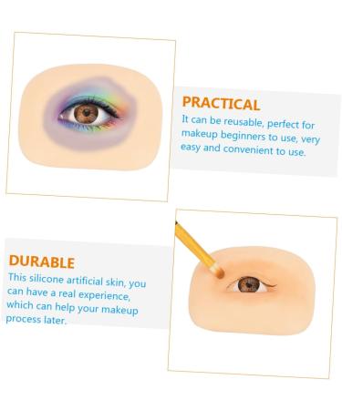 Beatifufu 1 Set Makeup Practice Skin Eyeshadow Fake Silicone Skin Blank Makeup Skin Tool Make up - Buy Online on GoSupps.com