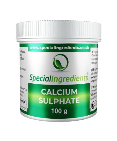 Special Ingredients Special Ingredients Calcium Sulphate (Plaster/Gypsum) 100g Premium Quality - Suitable for Vegans and Vegetarians - Non-GMO -