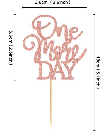Keaziu 24 Pack One More Day Cupcake Toppers Wedding Dinner Bachelorette Cupcake Picks Wedding Theme Cake Decorations for Wedding Birthday Party Decorations Supplies Rose Gold 1 Rose Gold One 1 - Buy Online on GoSupps.com