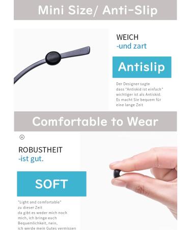 Opugit Anti-Slip Glasses Ear Hooks | 10 Pairs Silicone Comfort Holders for Sports Glasses - Black - Buy Online on GoSupps.com