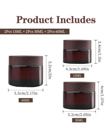 Tuakimce 6-Piece Glass Cream Can Set - 15ml & 30ml Clear Containers with Lids - Ideal for Cosmetics Creams and Lotteries - Buy Online on GoSupps.com