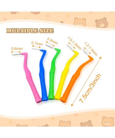 SKHAOVS 50-Piece Short Handle Interdental Brushes for Teeth & Gums | Non-Slip Handle, Dental Floss Brush for Braces Cleaning | Oral Care Dental Tools (5 Colors) - Buy Online on GoSupps.com