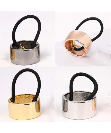 Sunak Metal Hair Cuff Ponytail Holder - Elastic Hair Tie Jewelry Clip for Women & Girls - 4-Piece Set - Buy Online on GoSupps.com
