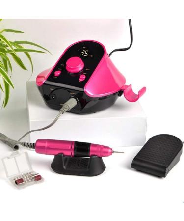 Nail Drill Electric Nail File Machine LCD Display 35000 RPM Upgrade Efile Nail Drill for Acrylic Gel Nails Removing Polishing Shaping Buffing Nail Buffer Manicure P Red - Buy Online on GoSupps.com