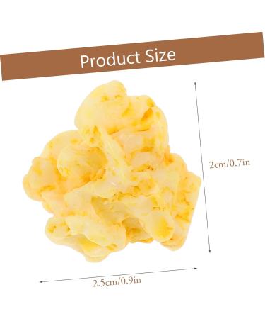 TEHAUX 40 Pcs Artificial Popcorn Charm Pendant Earring Dangle Charms Mini Figurine Charm Stoppers for Bracelets Food Fake Bracelet Charms DIY Accessories Flat Phone Case White Resin 3d 2.5X2cmx2pcs Yellowx2pcs - Buy Online on GoSupps.com