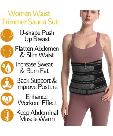 HKDYWTNB Back Brace Lumbar Support Corset Tummy Control Cincher Belt Body Shaper Waist Trainer Workout Sweat Band Waist Belt Large Black - Buy Online on GoSupps.com
