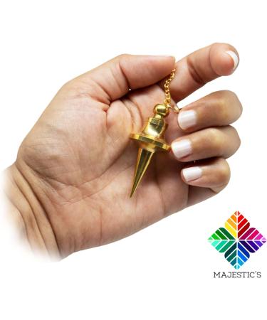 Buy Egyptian Radiesthesia Pendulum Trouvier - Brass Esoteric/Oracle Pendulum for Geobiology & Mood - 27g Gold Travel Magnetizer - Buy Online on GoSupps.com