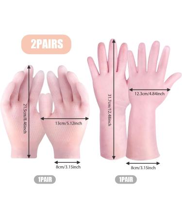 Lotion Gloves Moisturizing Gloves Overnight 2 Pairs Non-slip Palm Elastic Lotion Gloves Free Size Waterproof Gloves for Dry Hands Chapped Skin - Buy Online on GoSupps.com