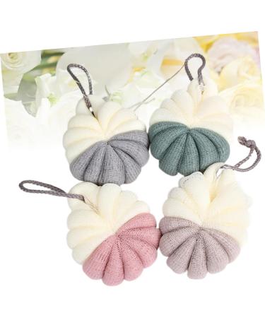 FOMIYES 4pcs Bath Ball Shower Scrubber Sponges | Premium Body Wash Loofah & Bubble Maker | Ideal for Relaxing Bathing Experience - Buy Online on GoSupps.com