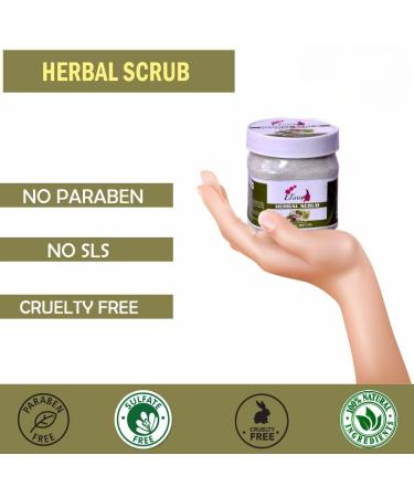 PRZX Herbal Face & Body Scrub 500ml | Gentle Exfoliating Cleanser for All Skin Types | Refreshing Skin Care | Paraben & Sulphate Free - Buy Online on GoSupps.com