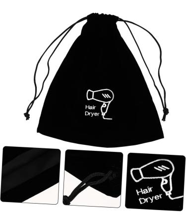 Beatifufu 2 Pcs Hair Dryer Storage Bag Black Wig Drawstring Hair Dryer Bag Wig Bags Storage Hairdryer Flannel - Buy Online on GoSupps.com