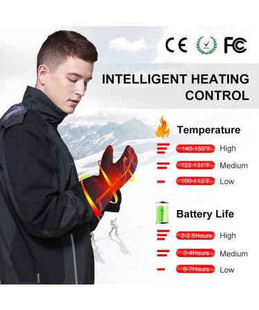 Savior Heat Rechargeable Heated Gloves - Medium Black-S01 | Electric Heated Skiing & Snowboarding Gloves for Men and Women - Buy Online on GoSupps.com