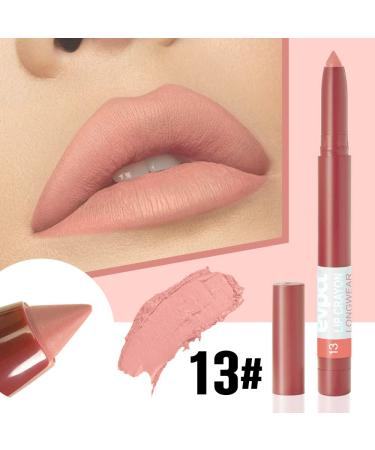 3Pcs Matte Lipstick and Lip Crayon Set - Nude Beige, Rose Pink, Brownish Orange | Waterproof Long Lasting 24 Hours | Includes Lip Liner Pencil, Sharpener | Original 24hr Lipstick - 3 Count Pack - Buy Online on GoSupps.com