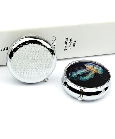 Travel Pill Box - 3 Compartment Jellyfish Portable Medicine Organizer for Purse & Pocket - Buy Online on GoSupps.com