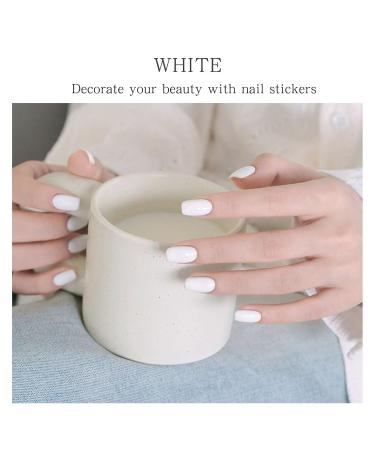 JMEOWIO White Gel Nail Foils - Self-Adhesive Nail Stickers for Stunning Nail Designs | International Shipping - Buy Online on GoSupps.com