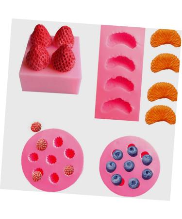 PRETYZOOM 4pcs Sugar Pastry Cake Chocolate DIY Blueberry Fondant Molds Baking Pineapple Orange Shaped Cookie - Buy Online on GoSupps.com