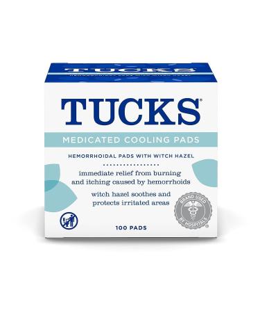 Colace Stool Softener & Laxative Tablets 30 Count + Tucks Medicated Cooling Pads Hemorrhoid Treatment 100 Count