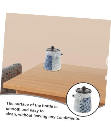 HOMSFOU Soy Sauce Jar Japanese Bottle for Condiment Shoyu Storage Bottle Vinegar Holders Soy Sauce Container Soy Sauce Pot Vinegar Pot Grease Pot Cooking Ceramics Household Pepper Can 9.5X9X8CM As Shown 2 - Buy Online on GoSupps.com