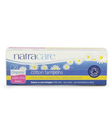 Natracare Organic Cotton Tampon Super Plus 20 Count (6 Pack)