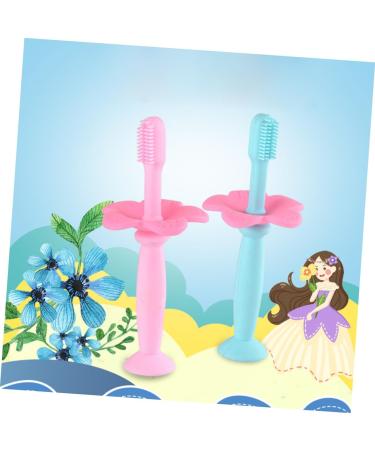 Homsfou Children's Toothbrush - All-Round Baby Toothbrush with Mesh Protection Soft Bristles Pink - 1 Pack - Buy Online on GoSupps.com