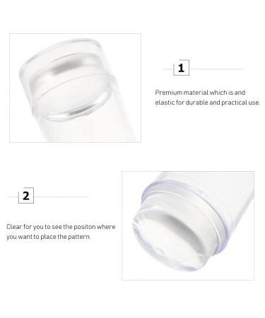 Beaupretty Clear Nail Stamp Kit - French Nail Stamper & Silicone Jelly Nail Art for DIY Manicure (Transparent) - International Shipping - Buy Online on GoSupps.com