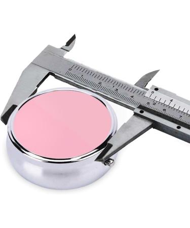 Solid Color Pink Portable Metal Pill Box - Round Mini 3-Compartment Design for Small Pills | Perfect Travel Accessory - Buy Online on GoSupps.com