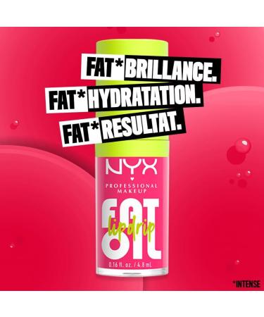 NYX Professional Makeup Set of 4 Hydrating Tinted Lip Oils Vegan Formula Extra-Large Applicator Shades: My Main (O1) + Missed Call (02) + Newsfeed (05) + Status Update (08) - Buy Online on GoSupps.com