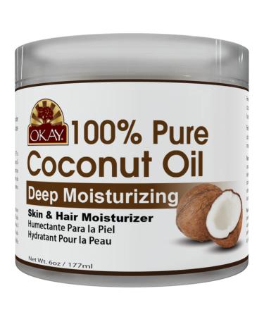 Okay Pure Naturals 100% Pure Coconut Oil - Deep Moisturizing 6 oz (177 ml) - Buy Online on GoSupps.com