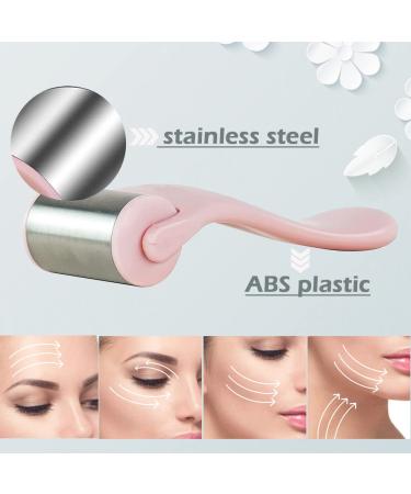 Stainless Steel Ice Roller for Face and Eye - Facial Massager for Puffiness, Migraine, Pain Relief and Minor Injuries - Pink - Buy Online on GoSupps.com