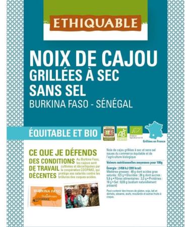 Dry Roasted Cashew Nuts WITHOUT SALT organic & fair trade BULK RHD 3 kg - Buy Online on GoSupps.com