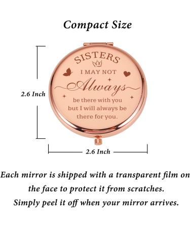 Sister Gifts Compact Mirror - Birthday, Christmas, Graduation, Wedding, Valentines - For Women, Sisters, Best Friends, Secret Sisters, Nieces, Brides - Buy Online on GoSupps.com
