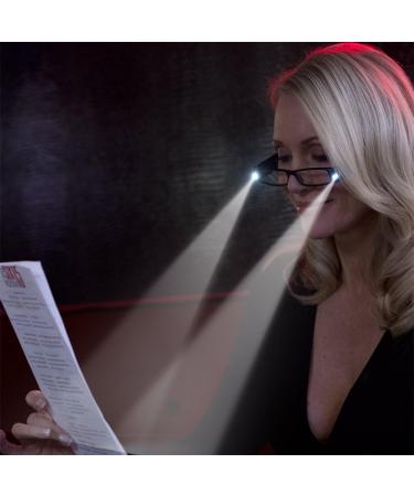 LIGHTSPECS Lightweight Ultra Bright LED Reading Glasses - 2.50 Diopter Black | International Shipping Available - Buy Online on GoSupps.com