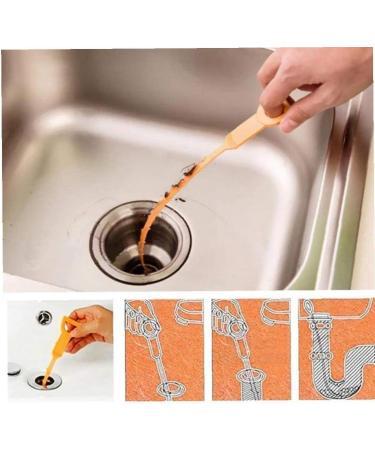 51cm Reusable Sink Pipe Cleaner - Effective Hair Removal Tool for Kitchen & Bathroom Drains - Buy Online on GoSupps.com