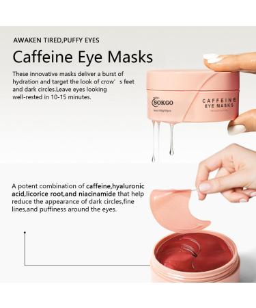 Professional Caffeine Eye Masks | Under Eye Patches for Puffy Eyes & Dark Circles | Anti-Wrinkle & Rejuvenating Eye Care - Buy Online on GoSupps.com