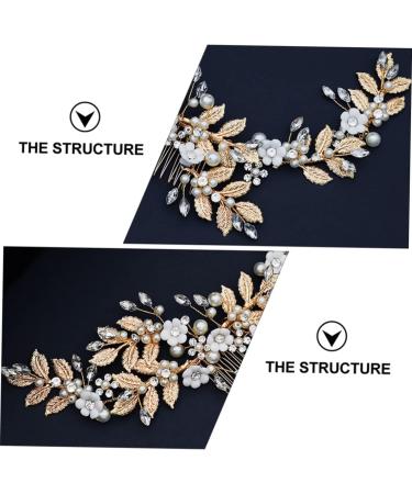 DOITOOL 1pc Soft Pottery Flower Comb Wedding Hair Accessories for Women Bride Headpieces for Wedding Hair Accessory for Women Wedding Hair Combs for Brides Alloy Women's Headband Pearl - Buy Online on GoSupps.com
