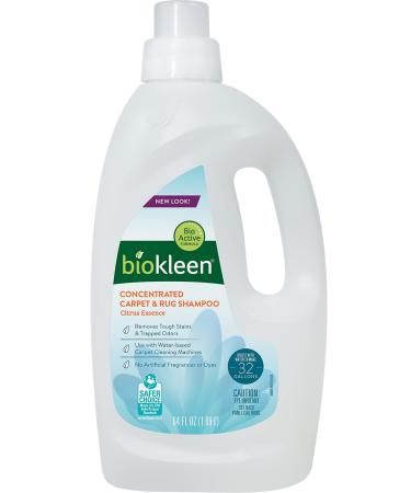 Biokleen Natural Carpet Cleaner For Machine Use and Rug Shampoo Carpet Cleaner, Safe Around Kids and Pets, Citrus Essence, 64 Ounce