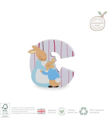 Peter Rabbit Wooden Letter C by Orange Tree Toys - Alphabet Animal for Personalized Baby Name, Nursery Decor and Toy Box Wall Decorations - Buy Online on GoSupps.com