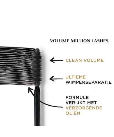 L'Oreal Paris Volume Million Lashes Mascara - Intense Defined Volume No Clump - Brown 9 ml (Pack of 1) | International Shipping Available - Buy Online on GoSupps.com