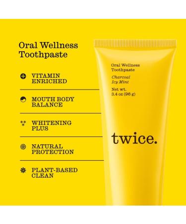 Hydroxyapatite Charcoal Whitening Toothpaste - Fluoride Free, No Mess, Great Taste - ICY Mint Flavor - 1 Pack - Buy Online on GoSupps.com