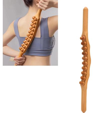 Massage Tab Scooter | Beech Wood GUA SHA Tool for Neck & Back | Lymphatic Drainage Massager & Anti-Cellulite Wooden Body Roller - Buy Online on GoSupps.com