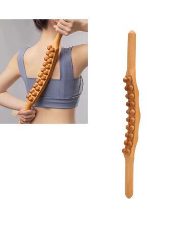 Muscle massage wooden scraper stick muscle relaxer wooden scraper massage stick 20 beads for back massage and relaxation on the whole body