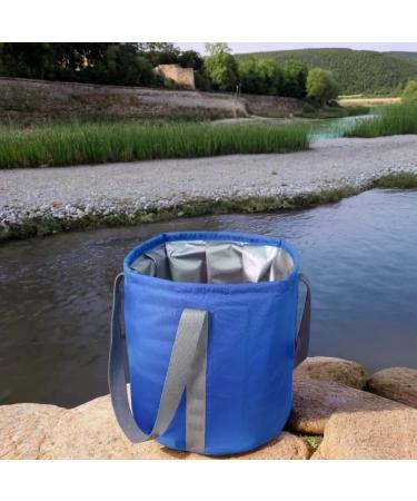 Foldable Bucket 36L Waterproof Oxford Cloth Collapsible Bucket with Plastic Supports on The Rim and Sides - Grey - Buy Online on GoSupps.com