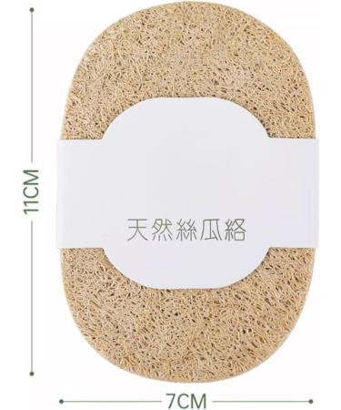 6Pcs Loofah Dish Sponges Kitchen Eco Scrub Scourer Natural Loofah Plant Odor-Free Biodegradable Dishwashing Sponge Natural for Kitchen Cleaning Ellipse - Buy Online on GoSupps.com