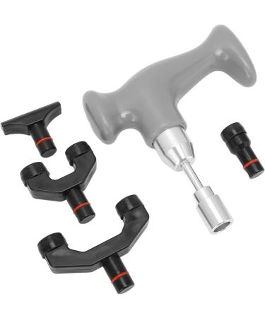 Verdant Touch Hand Massager - T-Shape Deep Tissue Massage Gun for Pain Relief & Physiotherapy | Gray Muscle Massage Tool for Legs & Arms - Buy Online on GoSupps.com