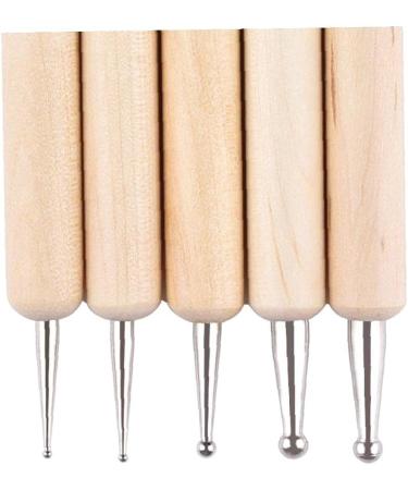 TOSSPER 5pcs 2-Way Wooden Dotting Pen Set | Marbleizing Tool & Nail Art Dotting Kit for Creative Designs - International Shipping Available - Buy Online on GoSupps.com
