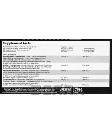 Hmbolon | HMB + L-Arginine + Tri-Creatine Malate | Anabolic & Anti-Catabolic Pills | Fat Burner & Muscle Mass Builder | 90 Capsules - International Shipping Available - Buy Online on GoSupps.com